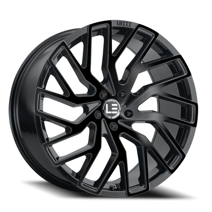 LUXLE5 20X10.5 5X112 +40 66.6  All Gloss Black