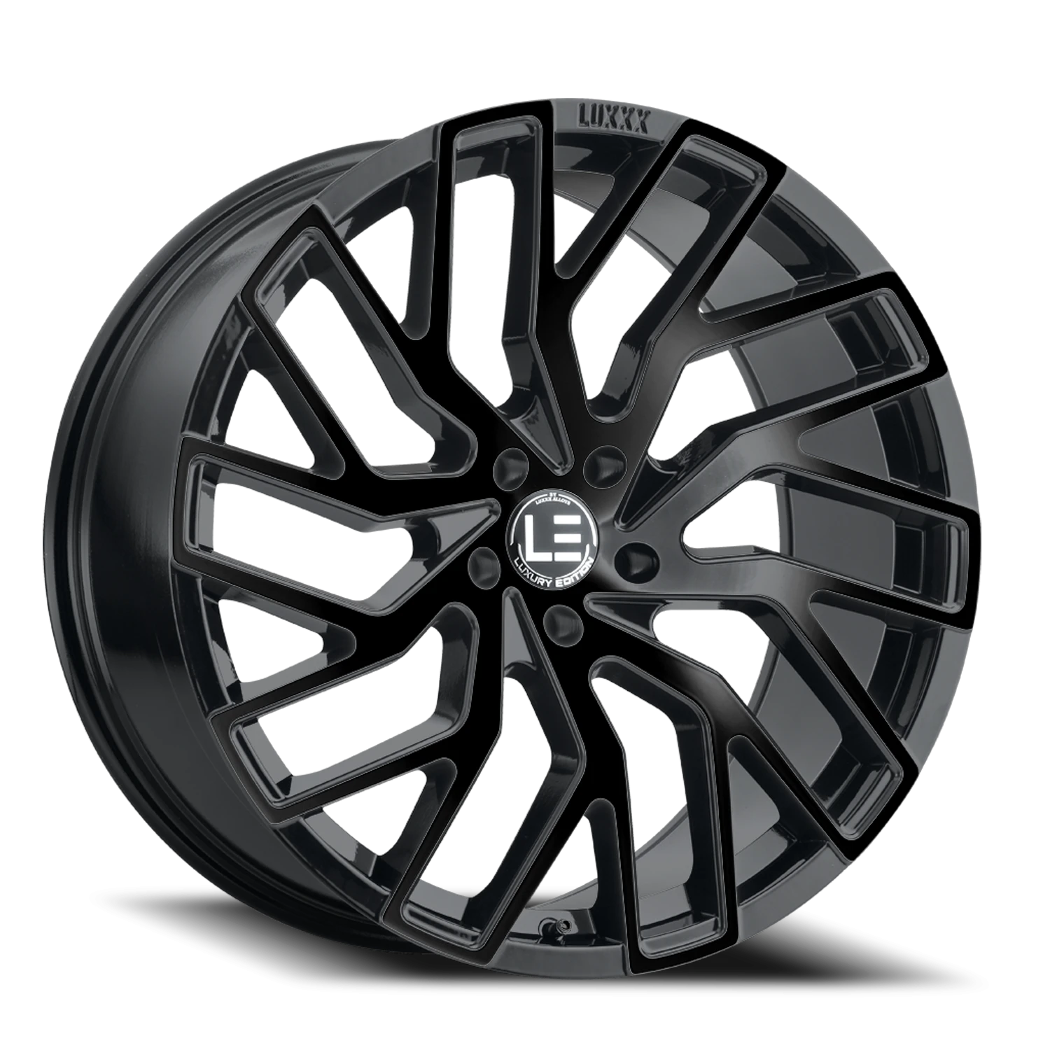 LUXLE5 20X9 5X112 +35 66.6  All Gloss Black