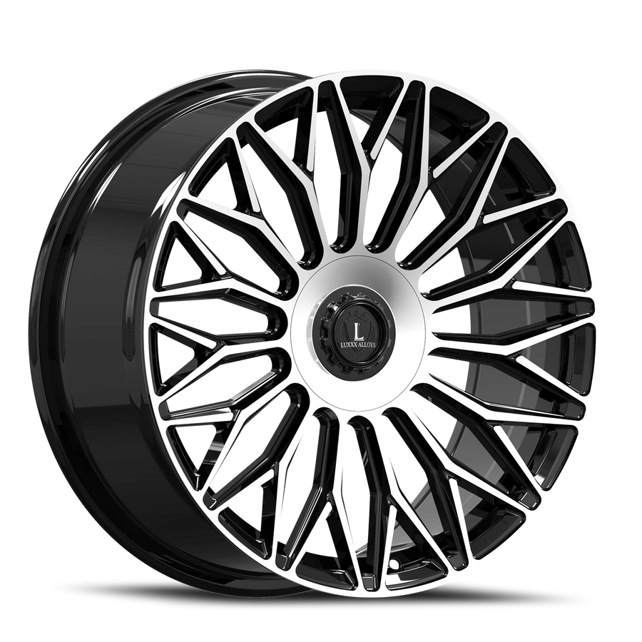 LUX53 26X10 6135/139.7 +35 87.1 Gloss Black Machined Face