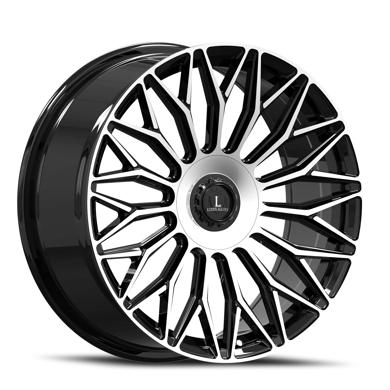 LUX53 20X8.5 5100/114.3 +35 73.1 Gloss Black Machined Face