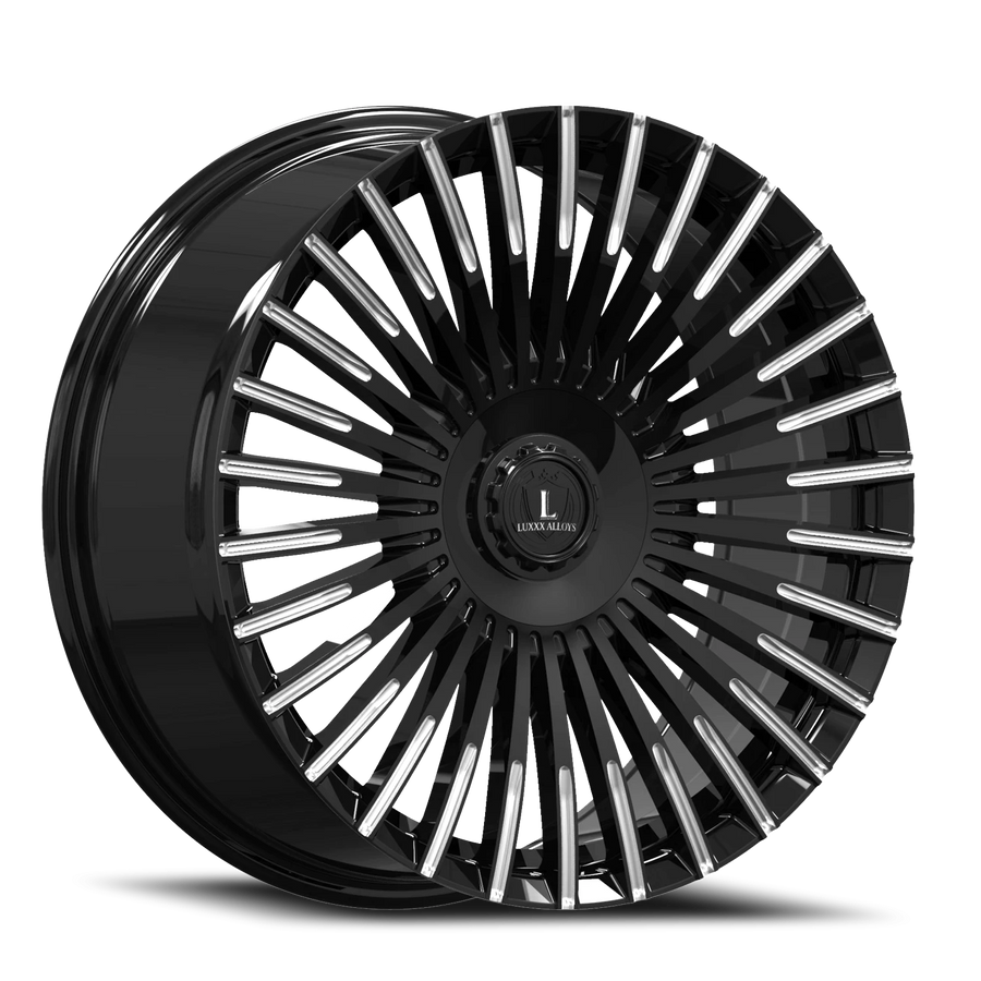 LUX56 18X8.5 5112/114.3 +35 73.1 Gloss Black Milled