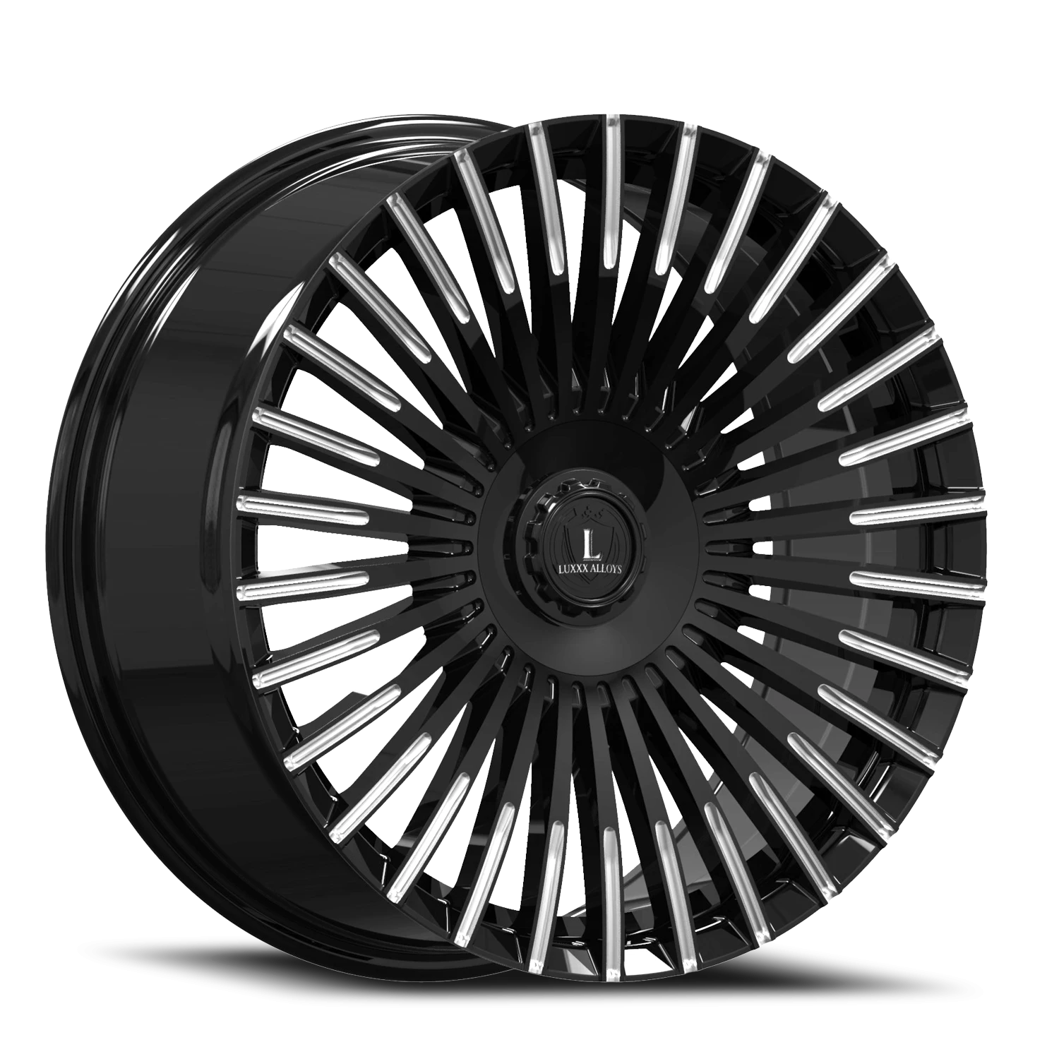 LUX56 20X8.5 5112/114.3 +35 73.1 Gloss Black Milled