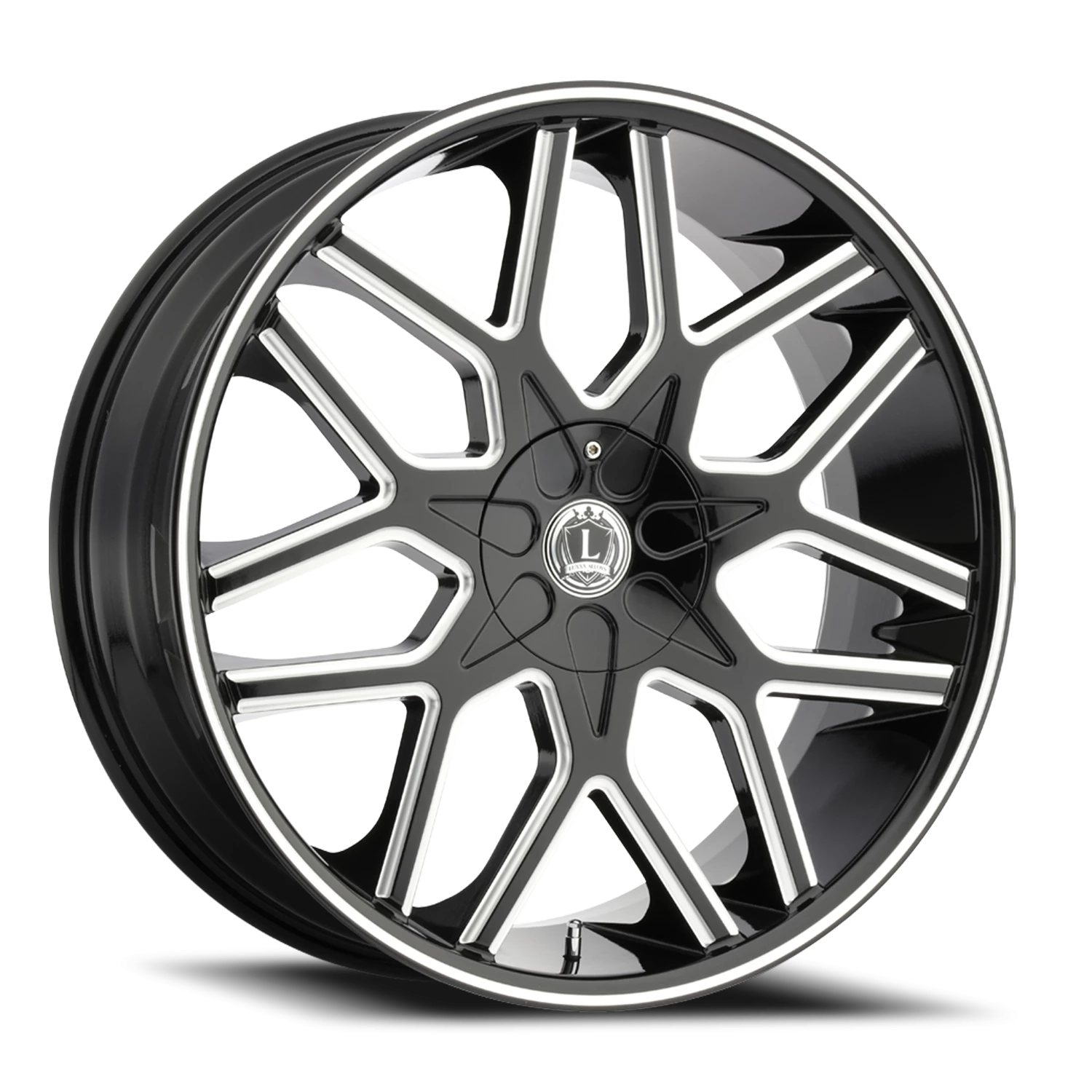 LUX7 26X10 6135/139.7 +30 87.1 Gloss Black Milled