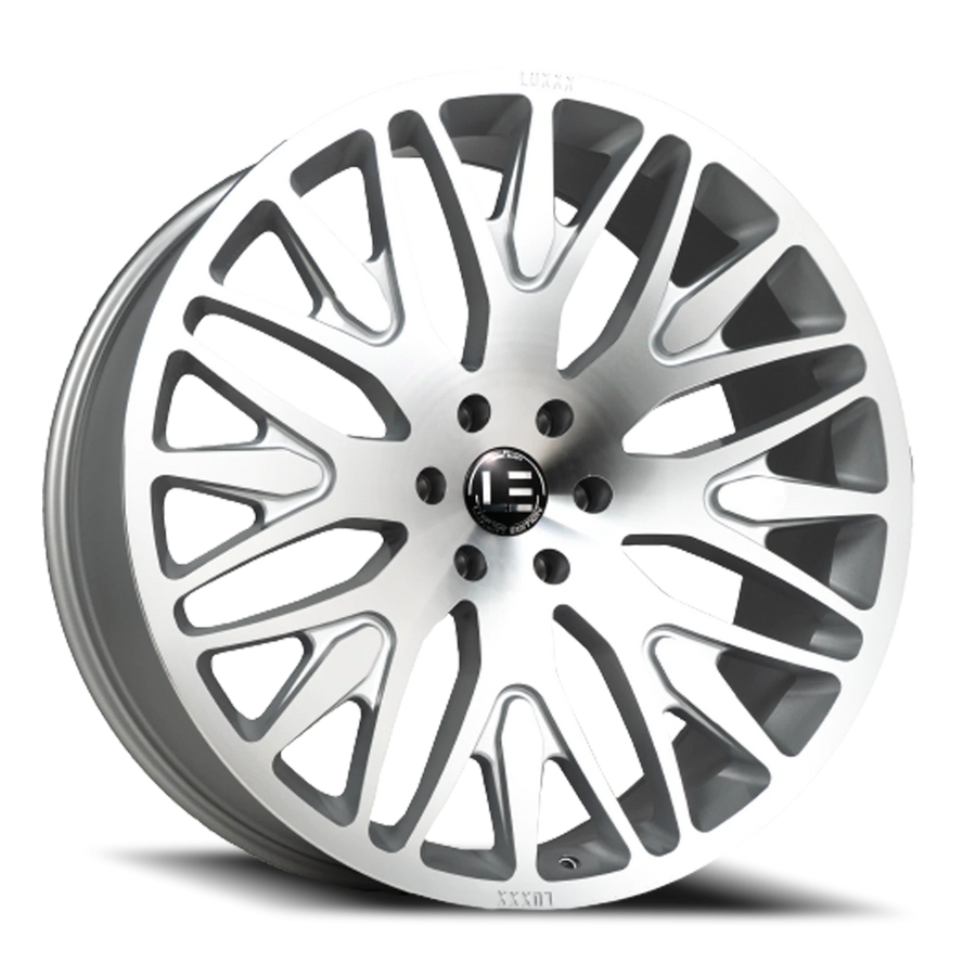 LUX LE7 20X8.5 5X108 +38 63.4 Silver Machine Face