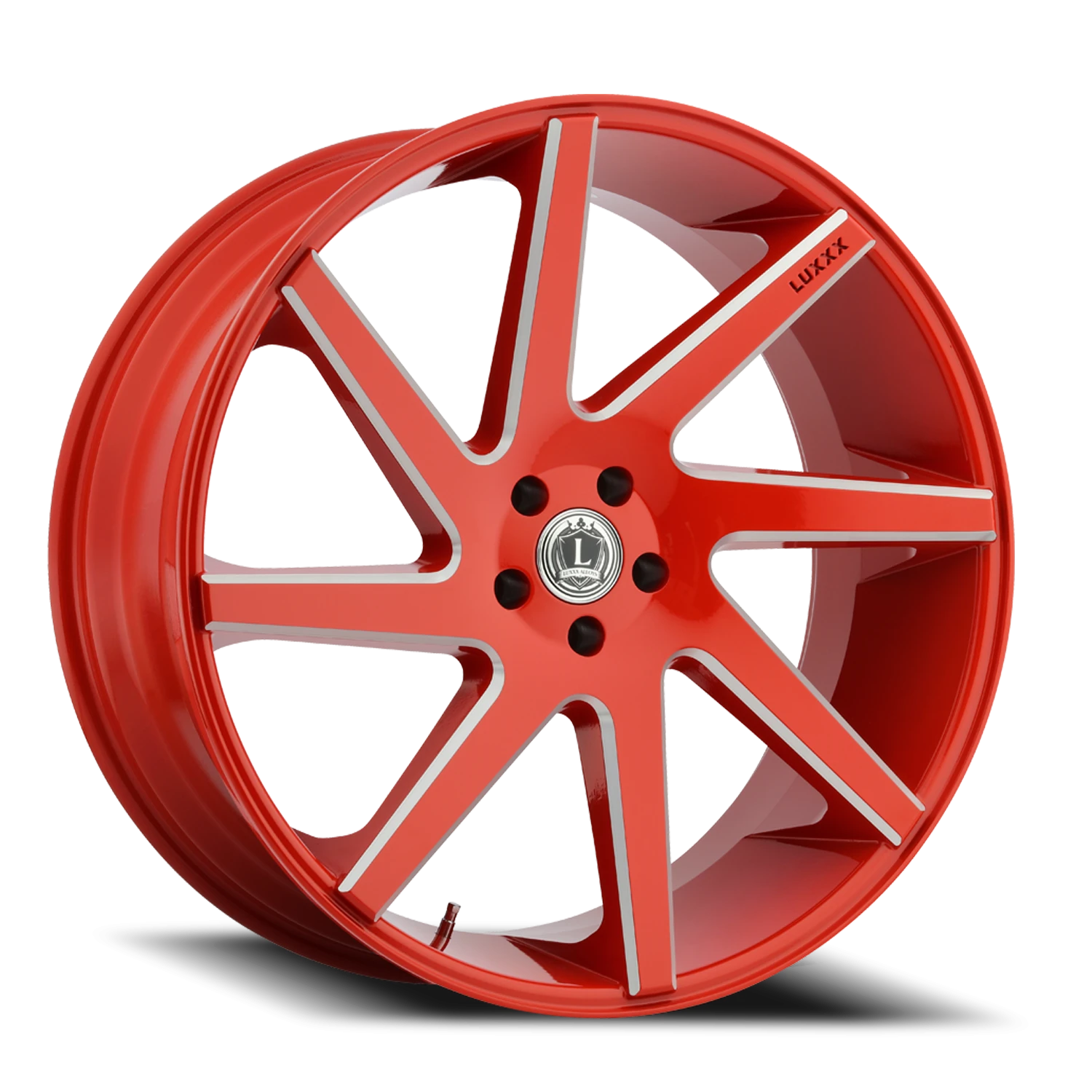 LUX8 24X10 5X115 +15 74.1 Red Milled
