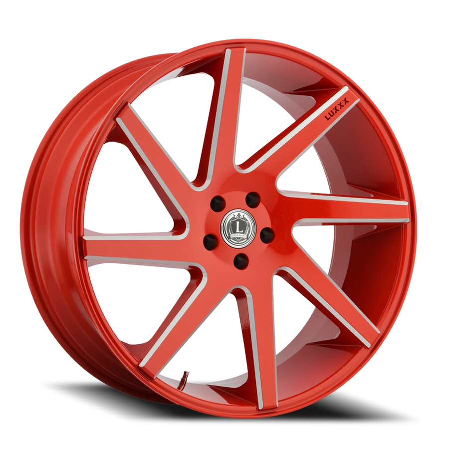 LUX8 24X10 5X115 +15 74.1 Red Milled
