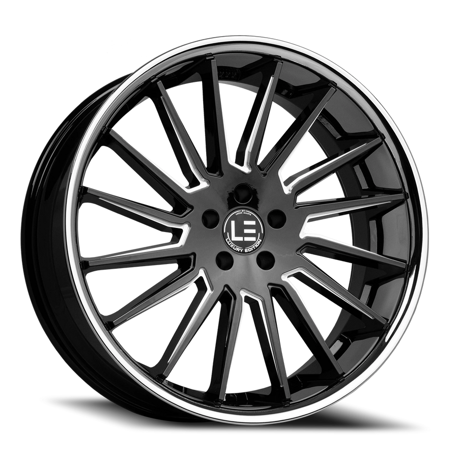 LUXLE9 SSL 24X10 6X139.7 +35 78.1 Gloss Black Milled Stainless Steel Lip