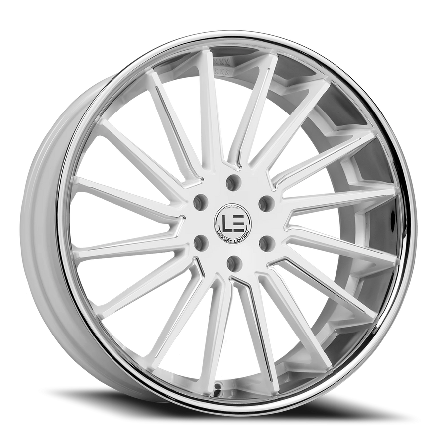 LUXLE9 SSL 24X10 6X139.7 +35 93.1 Gloss White Milled Stainless Steel Lip