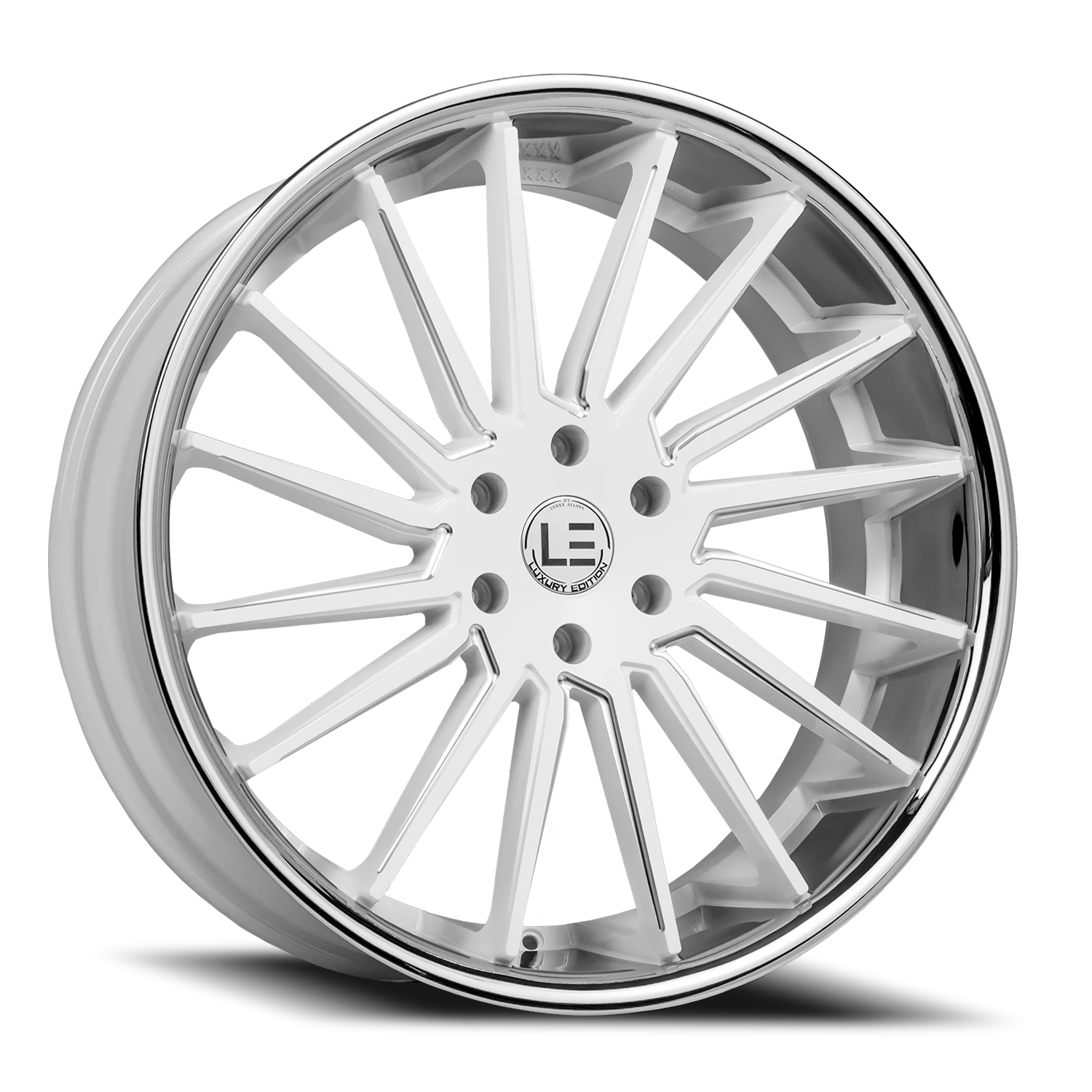 LUXLE9 SSL 24X10 6X139.7 +35 78.1 Gloss White Milled Stainless Steel Lip