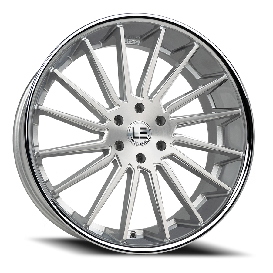 LUXLE9 SSL 20X10.5 5X114.3 +38 73.1 Brushed Face Milled Stainless Steel Lip