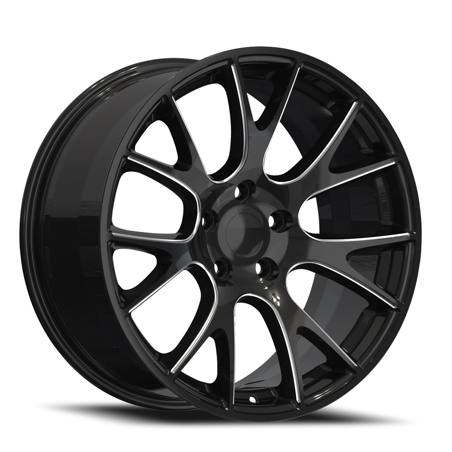 REP DG05 20X9 5X115 +20 71.5 Gloss Black Milled