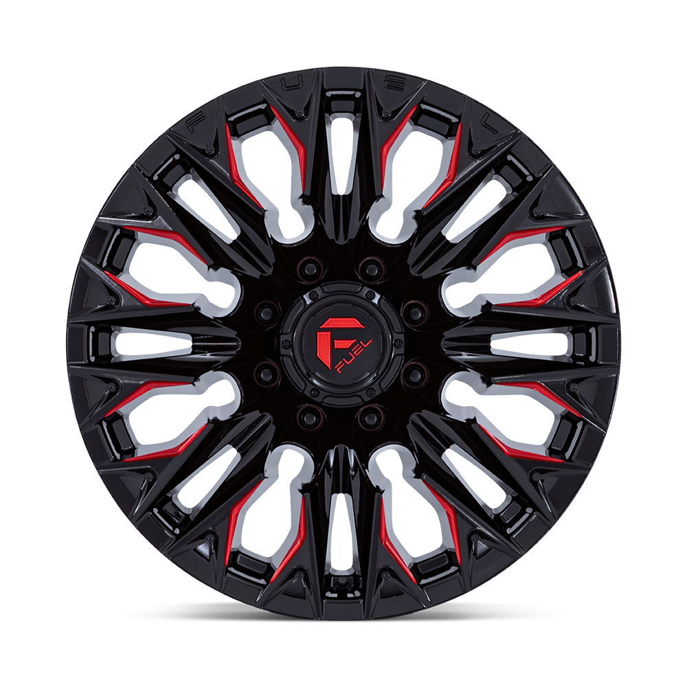 FUEL D823 20X9 8X180 G-BLK MILL C-RED 20MM
