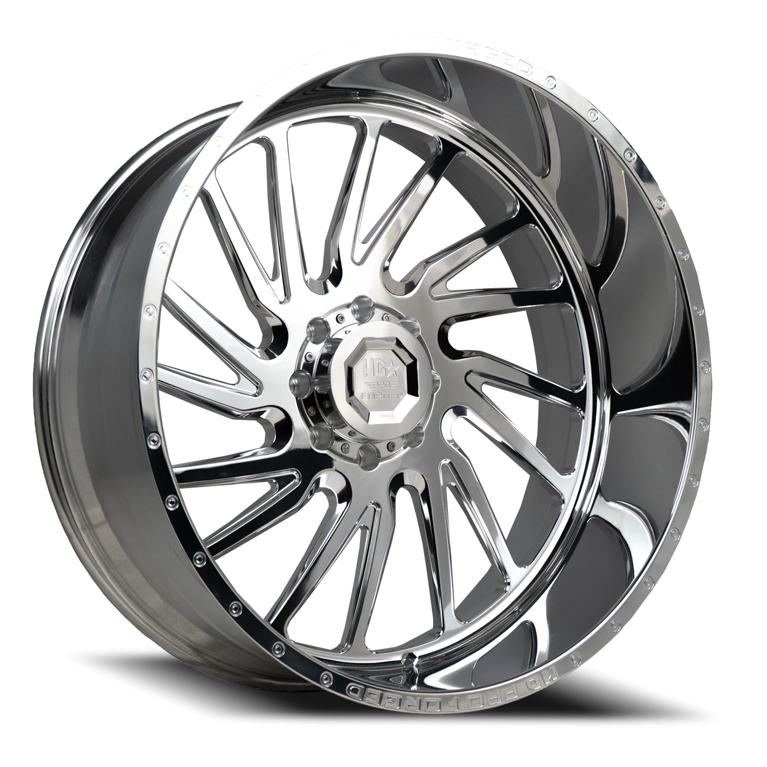 FORGED HDPRO-01 HORNET 24X12 8X170 -44 125 High Polished (Left)