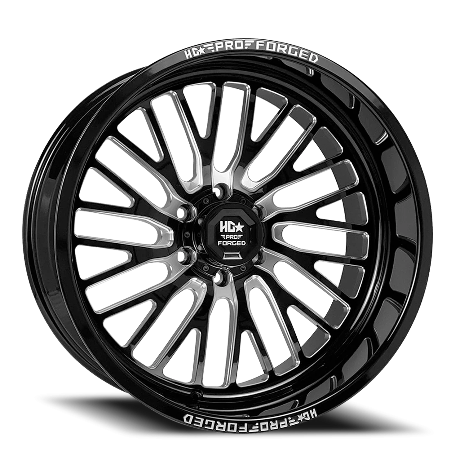 FORGED HDPRO-07 SENTRY 24X12 6X139.7 -44 106.1 Gloss Black Milled (Left)