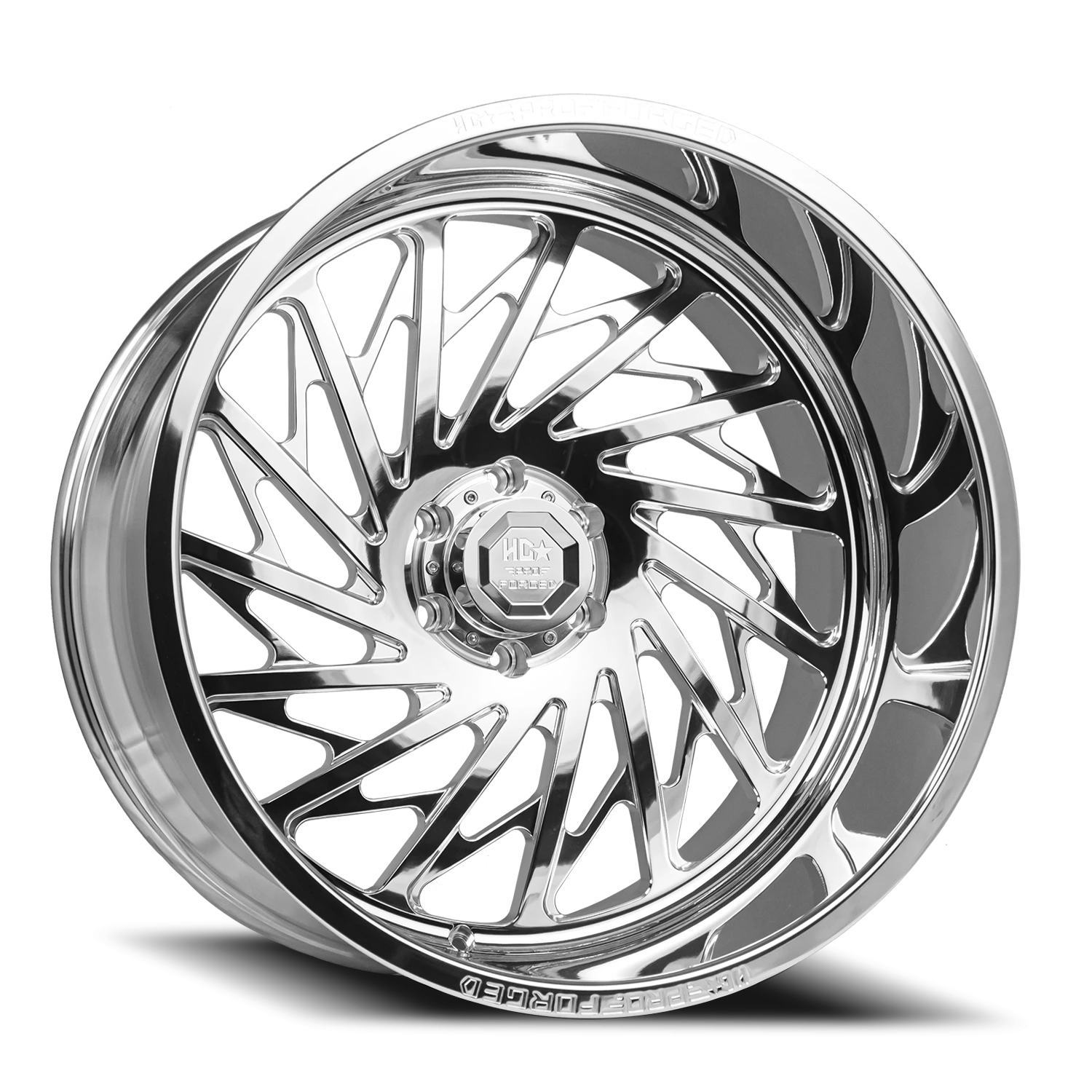 FORGED HDPRO-08 HAWKER 24X14 6X135 -76 87.1 High Polished (Left)