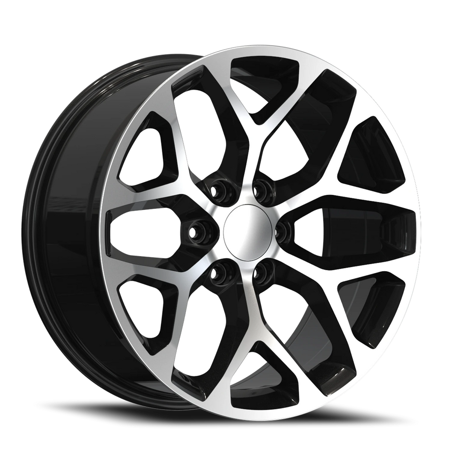 REP G09 24X10 6X139.7 +28 78.1 Gloss Black Machined Face