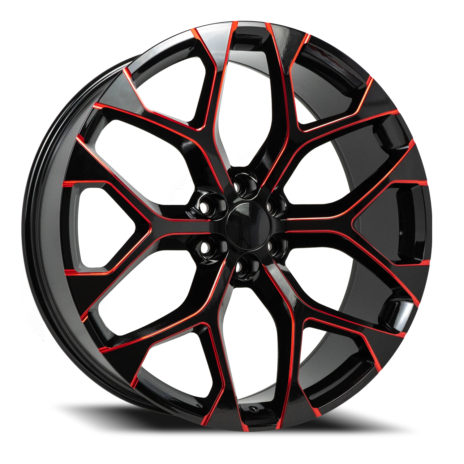 REP G09 24X10 6X139.7 +28 78.1 Gloss Black Red Milled