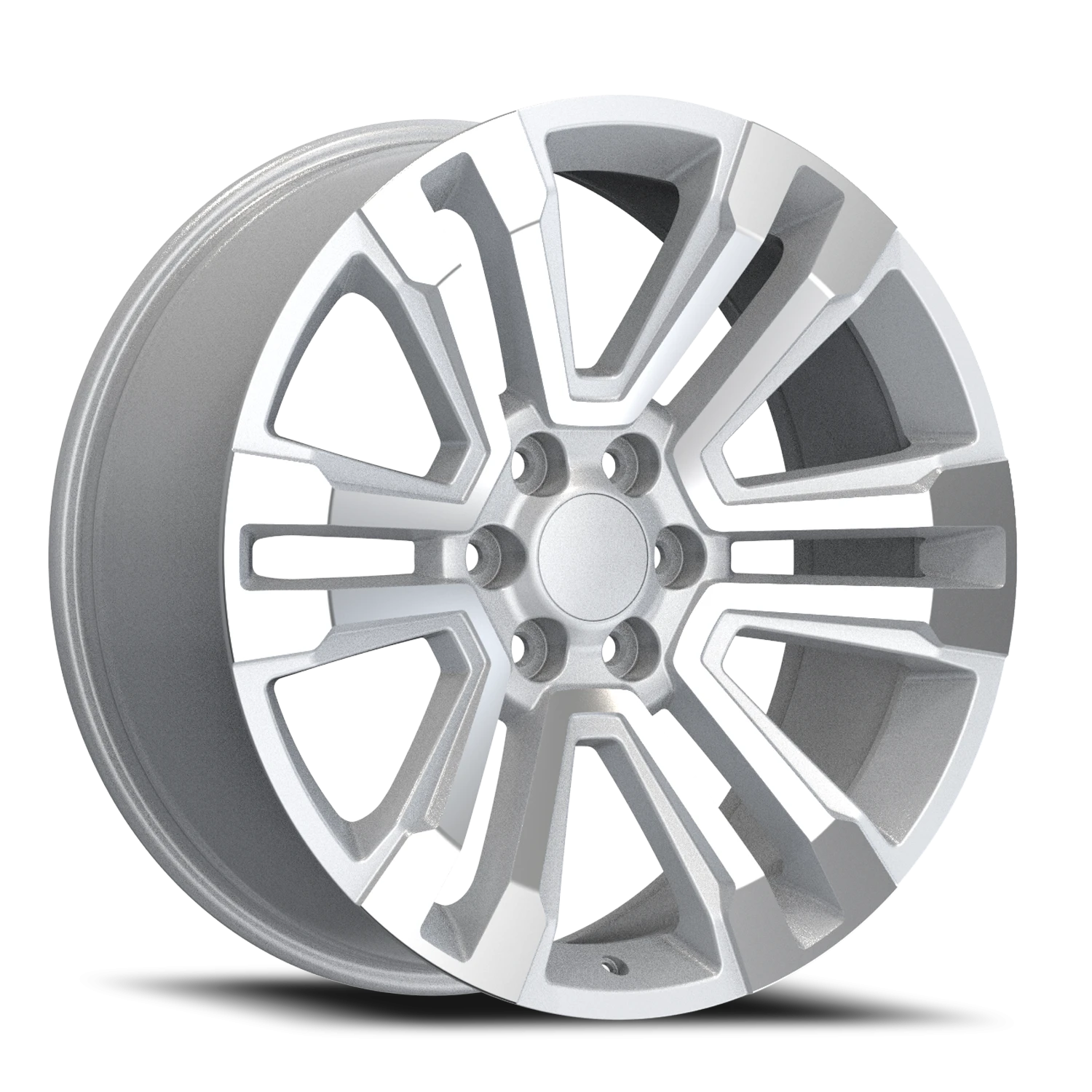 REP G10 22X9 6X139.7 +24 78.1 Silver Machined Face