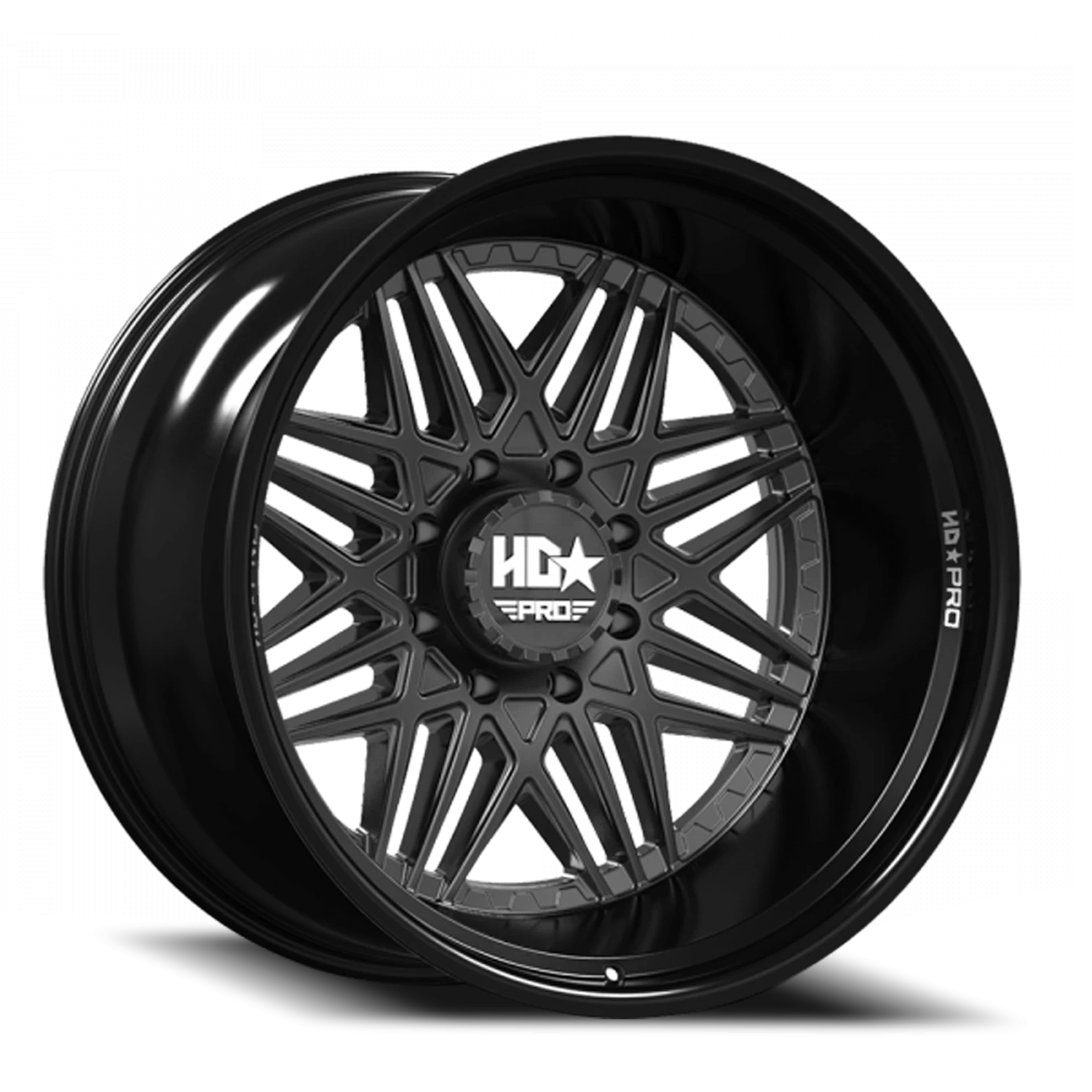 LHDPRO4  20X11 8X180 -33 125 Gloss Black Lip Matte Black Face