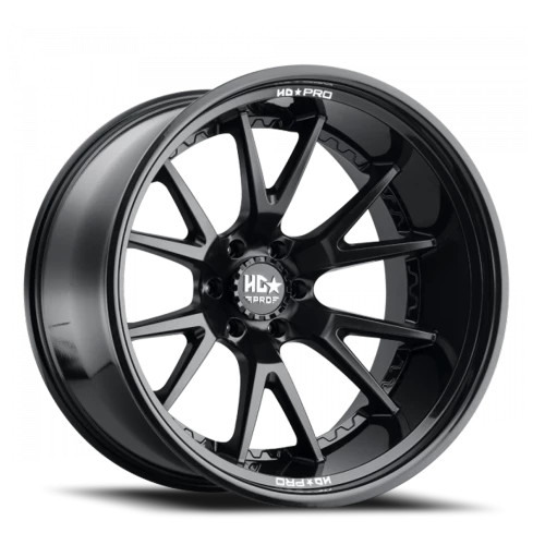 LHDPRO1 17X11 6X135 -33 87.1 Gloss Black Lip Matte Black Face
