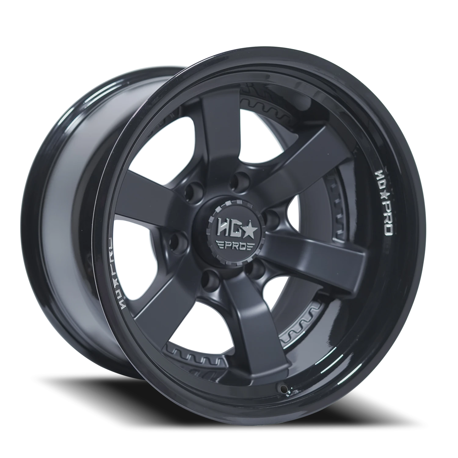 LHDPRO7 17X9 5X115 -0 78.1 Gloss Black Lip Matte Black Face