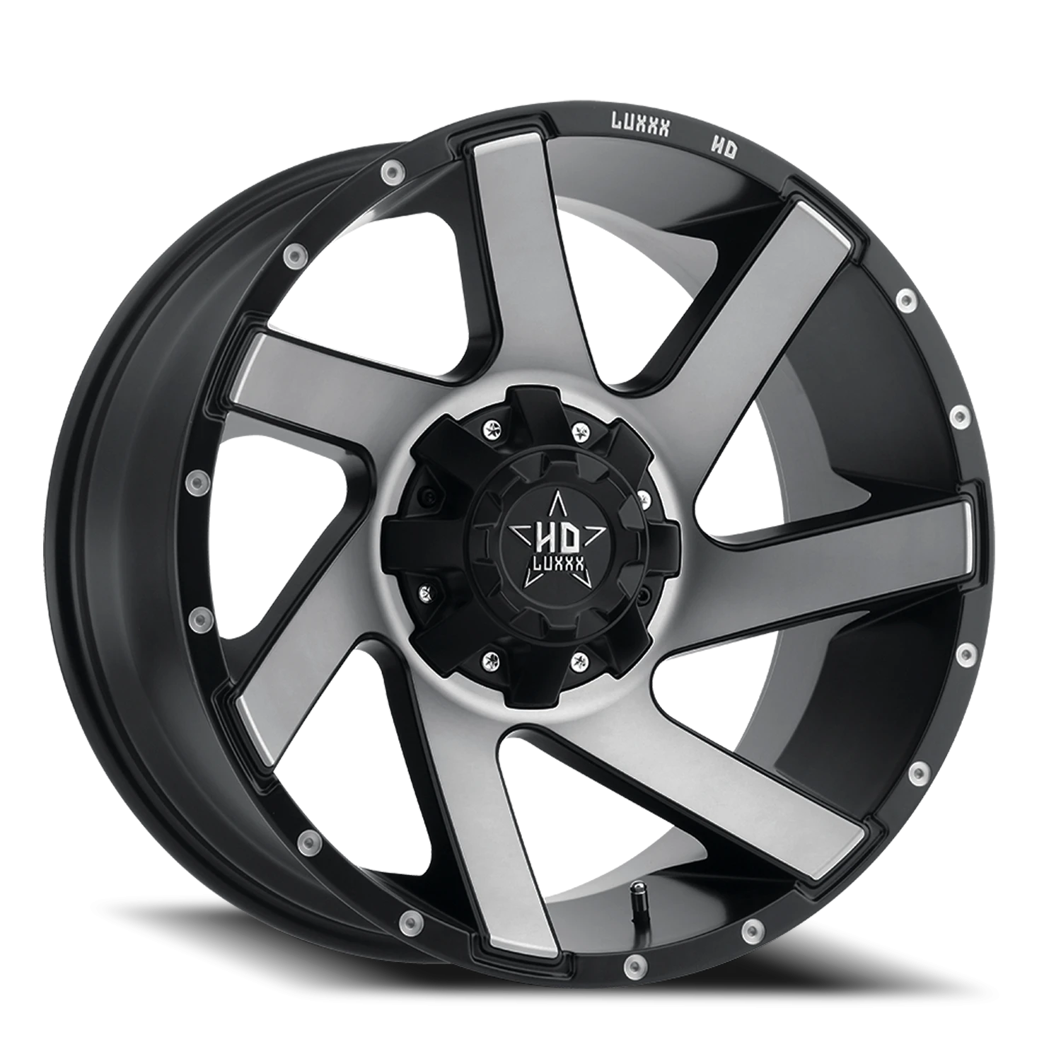 LHD11 20X10 8X170 -24 125 Satin Black Gray Face