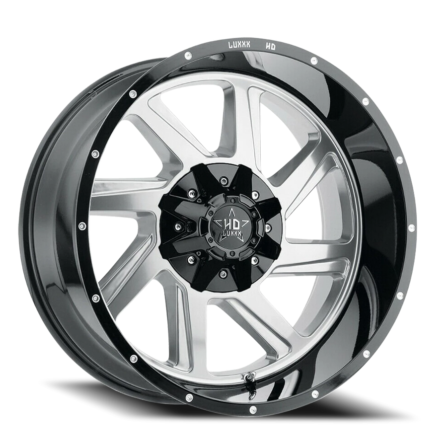 LHD14 20X10 5150/139.7 -18 110 Gloss Black Lip Polished Face With Milled Edges