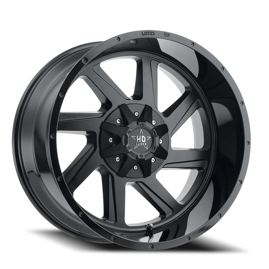 LHD14 20X10 6135/139.7 -18 106.1 Gloss Black Lip Matte Black Face