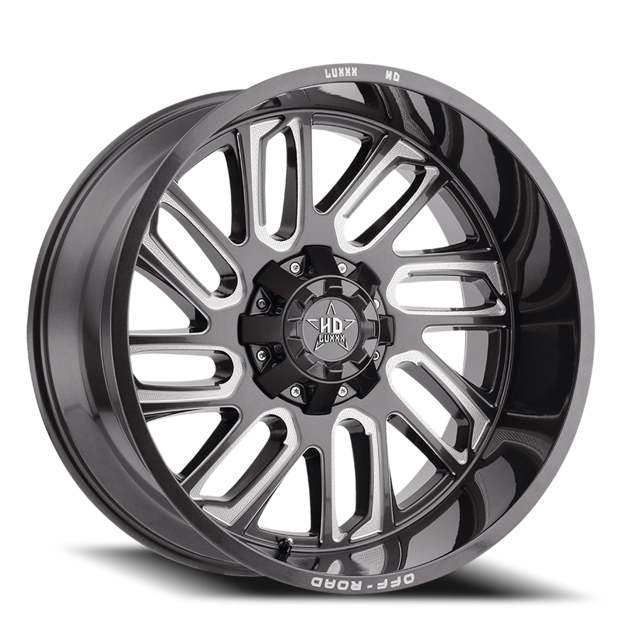LHD18 22X12 8X165 -44 122.1 Lava Gray Milled