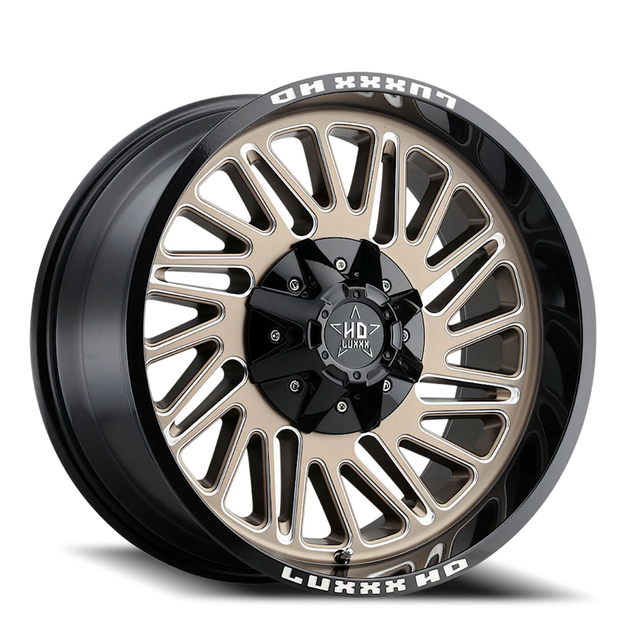 LHD19 20X12 8165/180 -44 125 Gloss Black Lip Satin Bronze Face Milled Edges