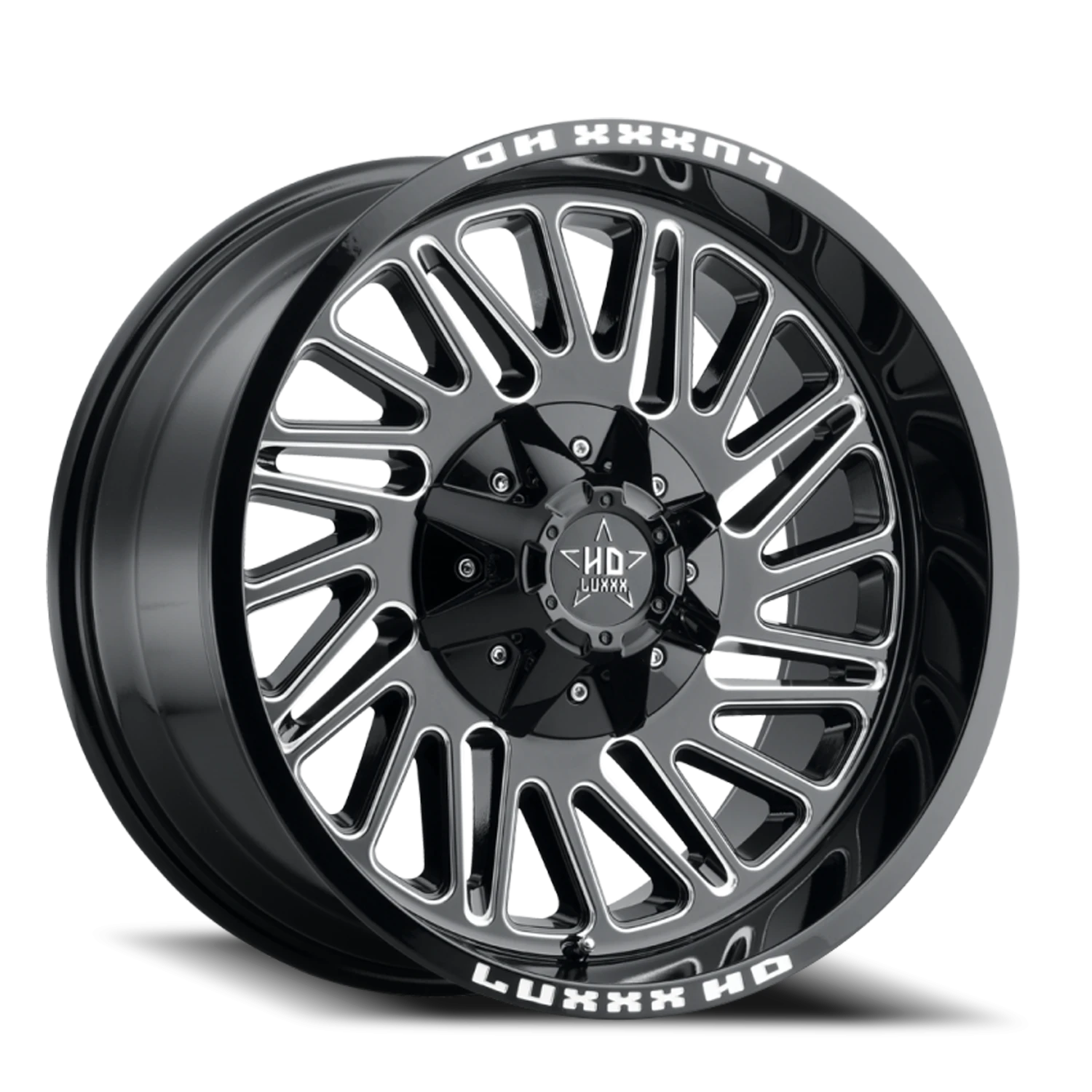 LHD19 20X12 6135/139.7 -44 106.1 Gloss Black Milled