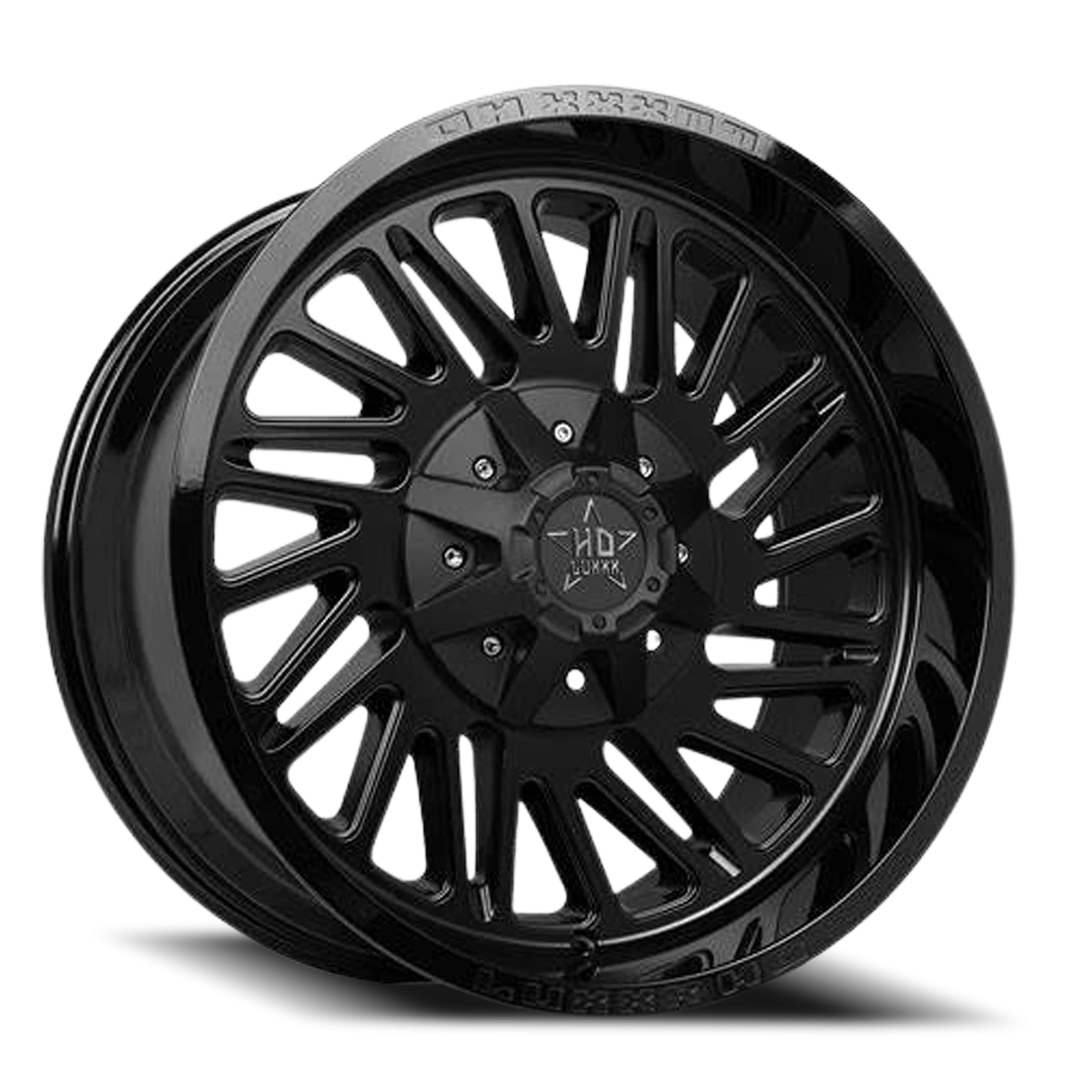 LHD19 22X12 6135/139.7 -44 106 Gloss Black Lip Matte Black Face