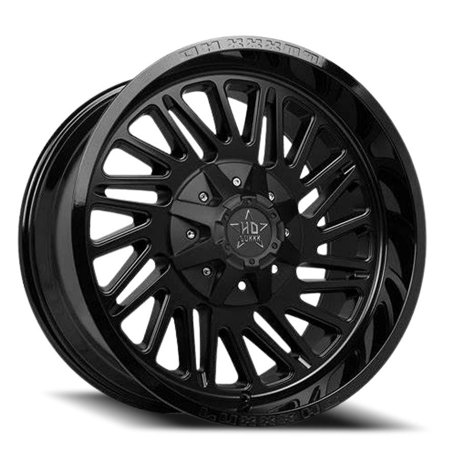 LHD19 22X12 6135/139.7 -44 106 Gloss Black Lip Matte Black Face