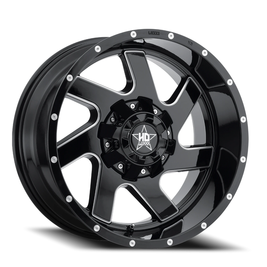LHD1 20X10 8X180 -18 125 Gloss Black Milled
