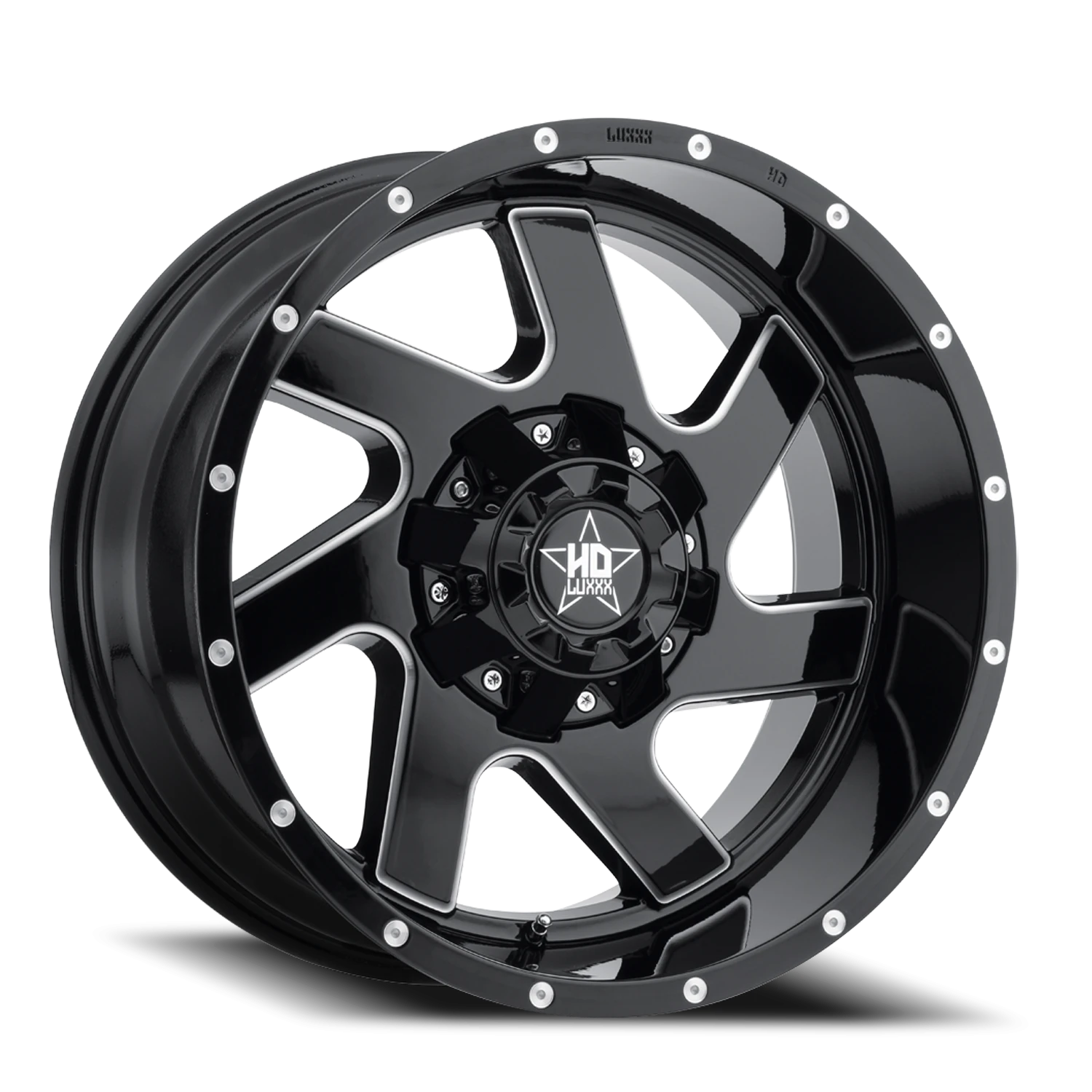 LHD1 20X14 8X170 -76 125 Gloss Black Milled