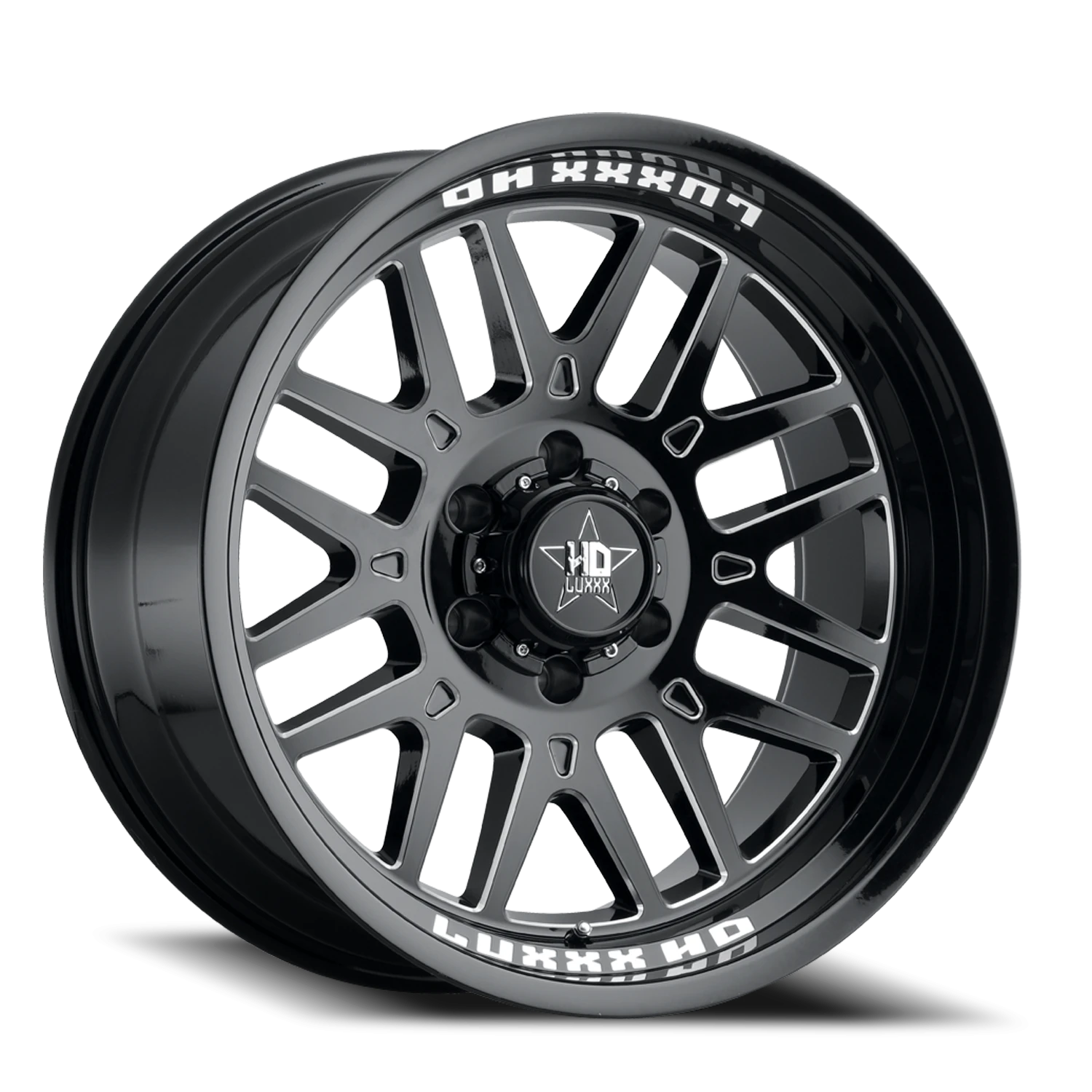 LHD20 20X10 6X135 -18 87.1 Gloss Black Milled
