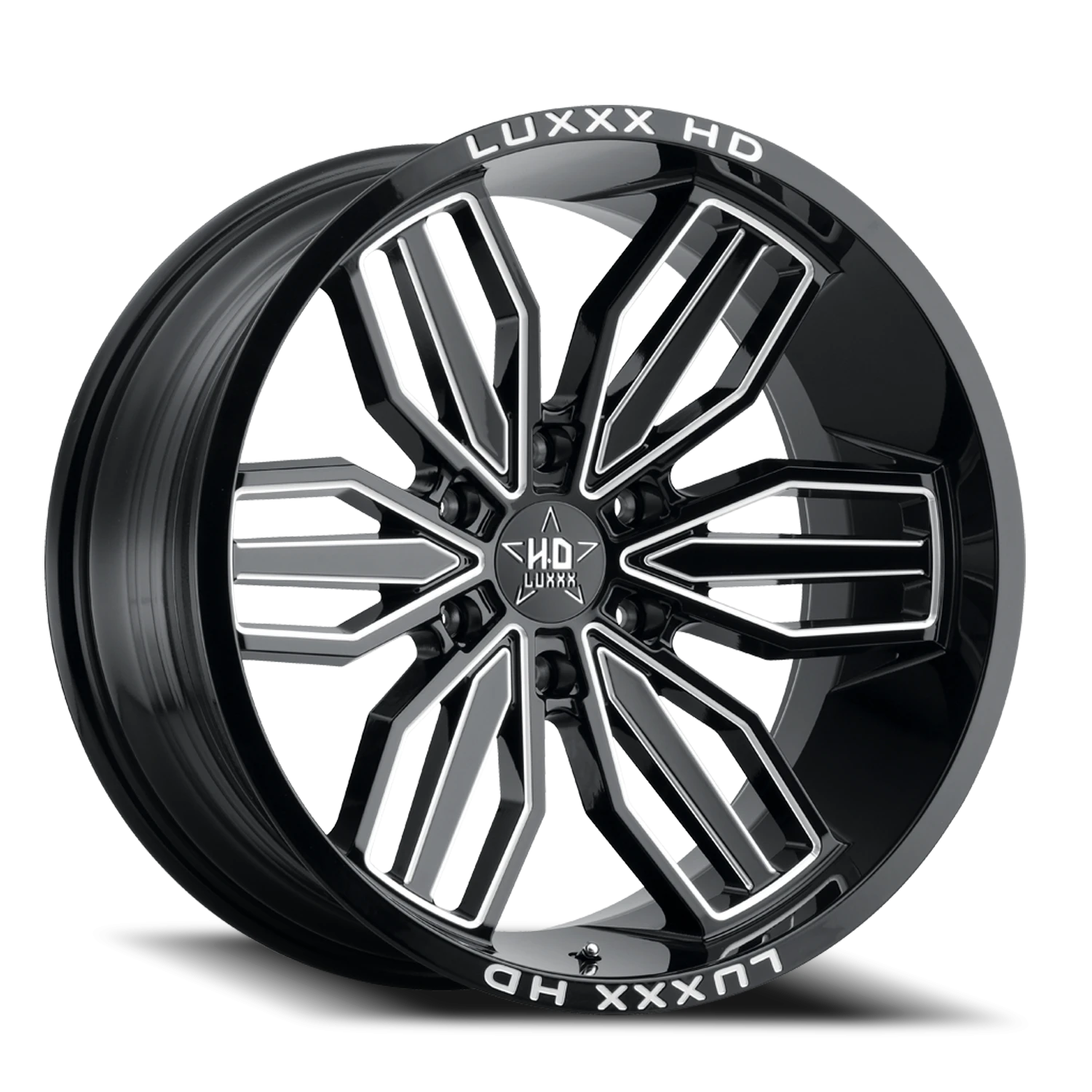 LHD21 20X10 6X135 -18 87.1 Gloss Black Milled
