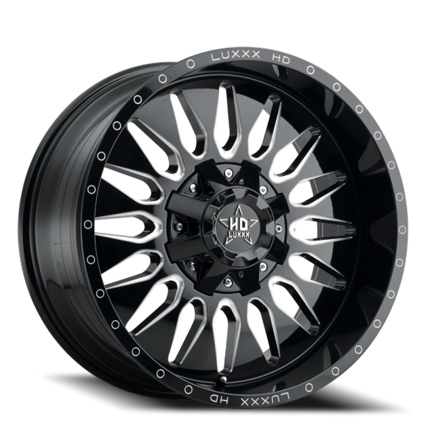 LHD24 20X10 8165/170 -18 125 Gloss Black Milled