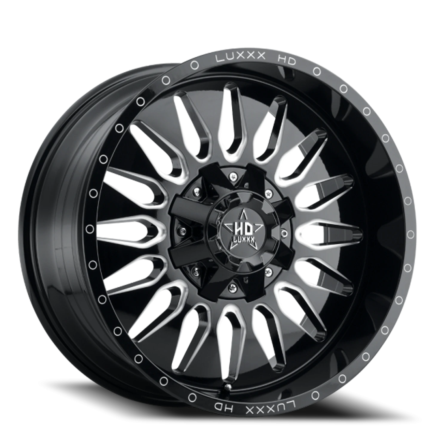 LHD24 20X10 6135/139.7 -18 106.1 Gloss Black Milled