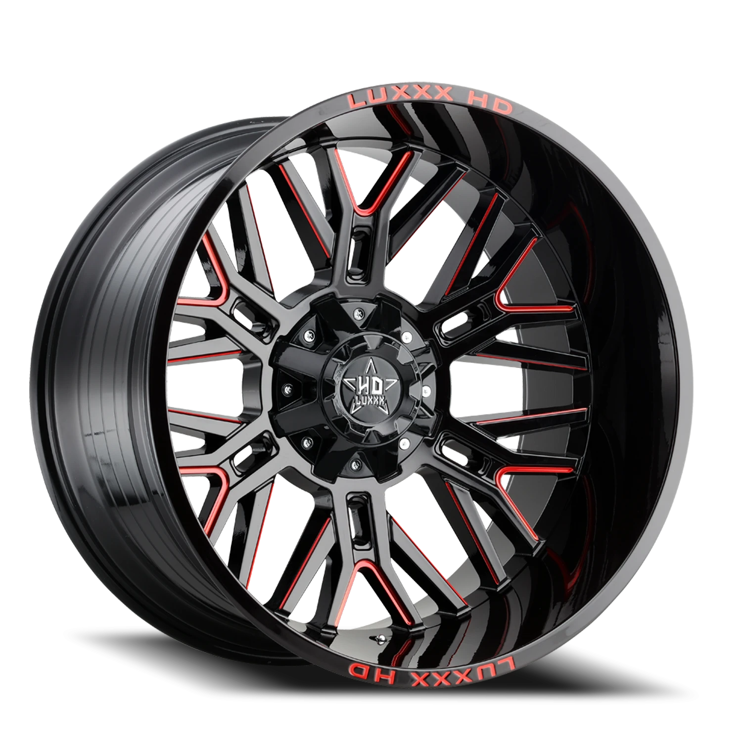 LHD25 24X14 6135/139.7 -76 106.1 Gloss Black Red Milling