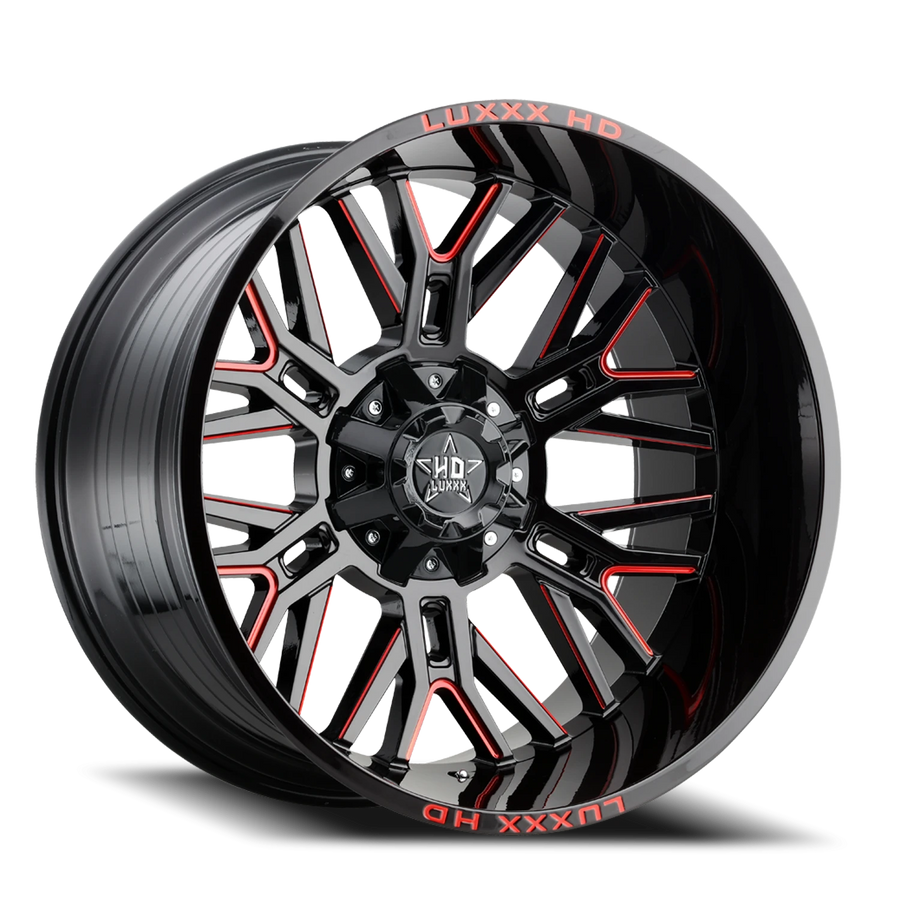 LHD25 24X14 6135/139.7 -76 106.1 Gloss Black Red Milling
