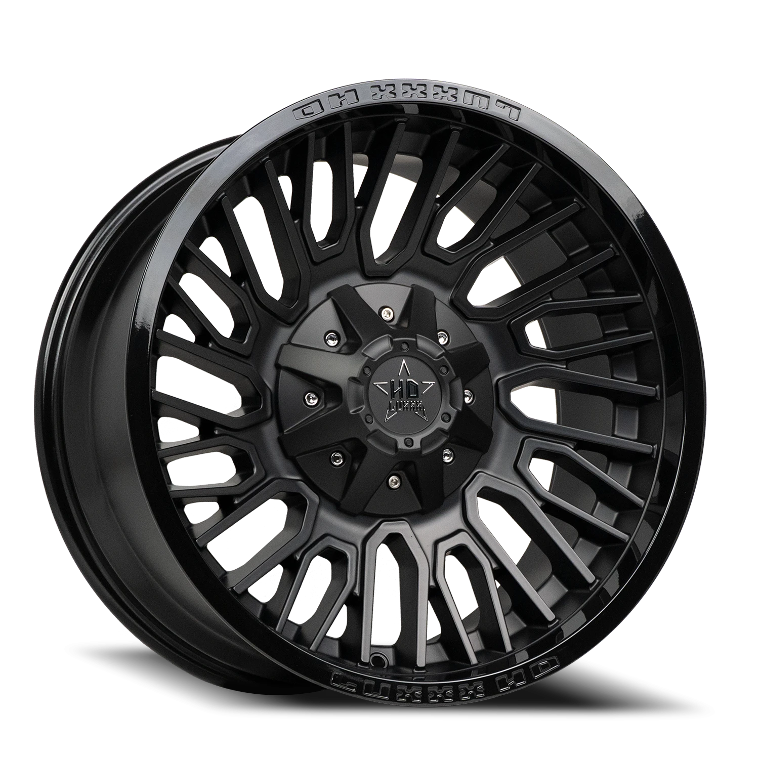 LHD28 22X12 8165/170 -44 125 Gloss Black Lip Satin Black Face