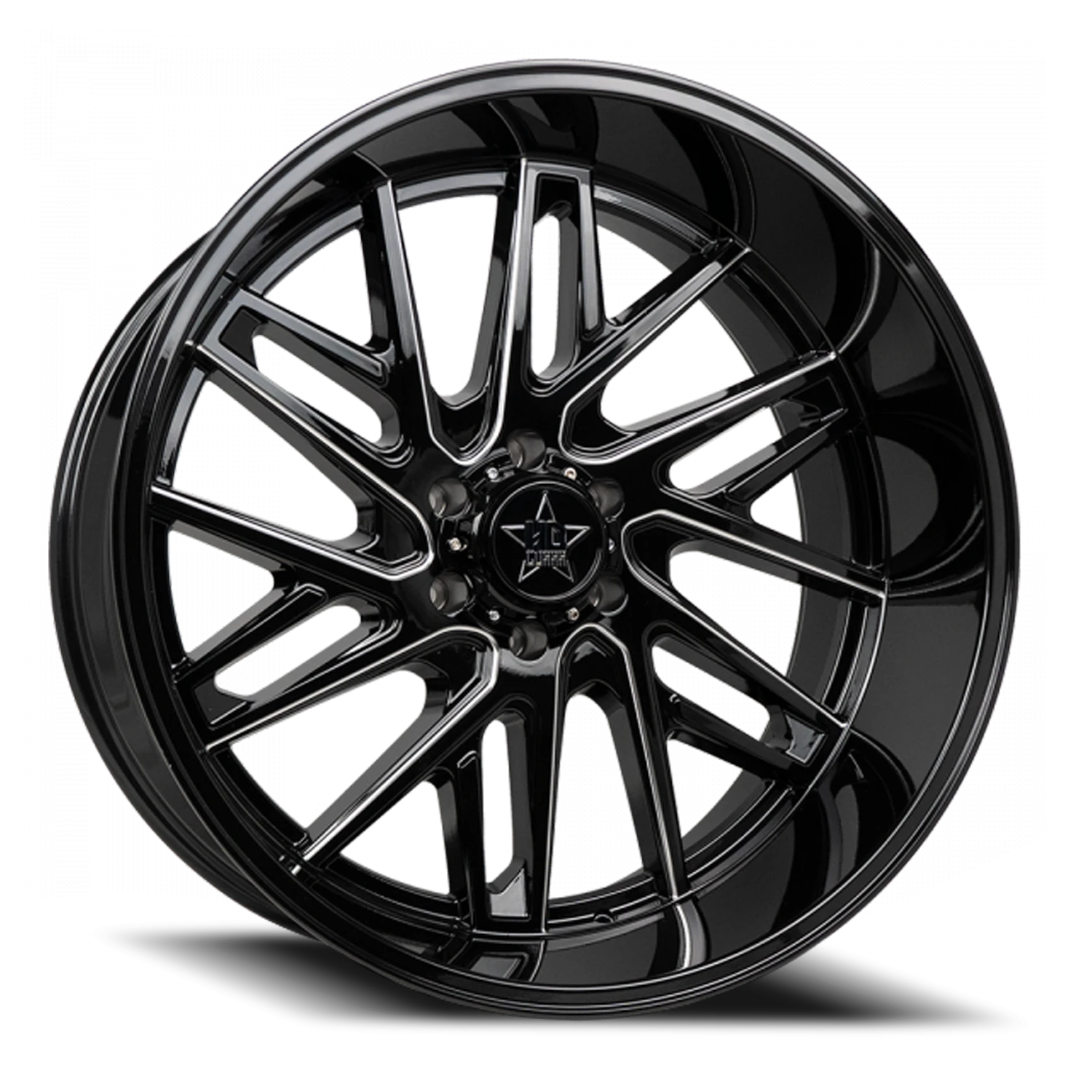 LHD29 24X12 6X139.7 -44 106.1 Gloss Black Milled