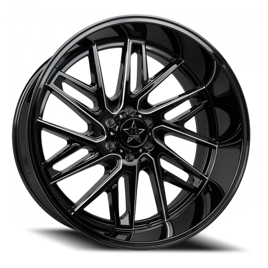 LHD29 20X10 8X180 -18 125/124.3 Gloss Black Milled
