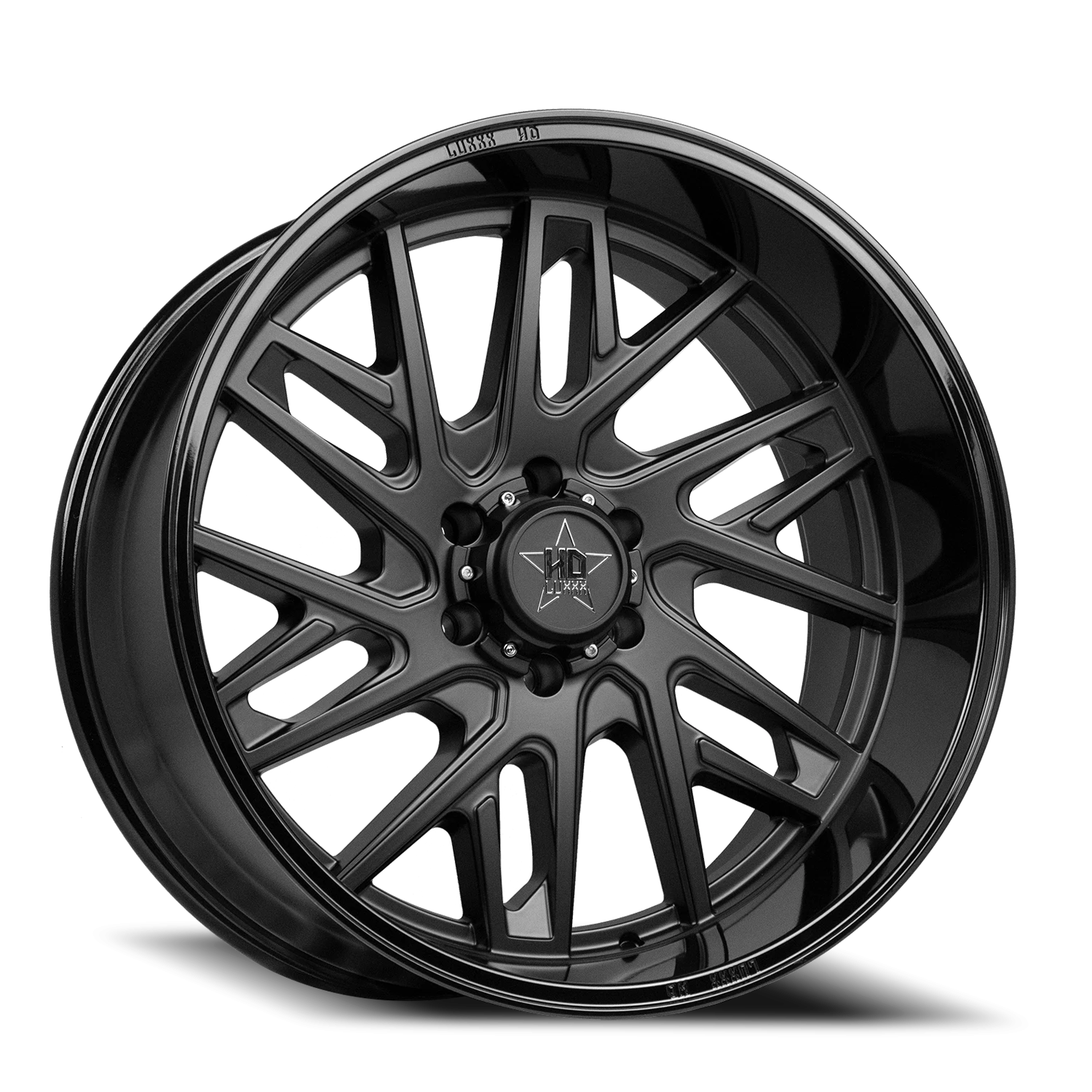 LHD29 22X11 8X170 -33 125/124.1 Gloss Black Lip Satin Black Face