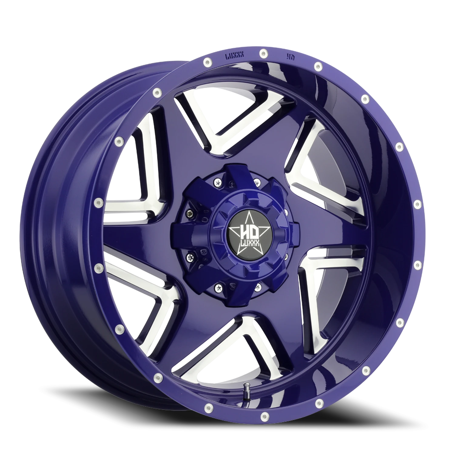 LHD2 20X10 6135/139.7 -18 106.1 Gloss Blue Milled