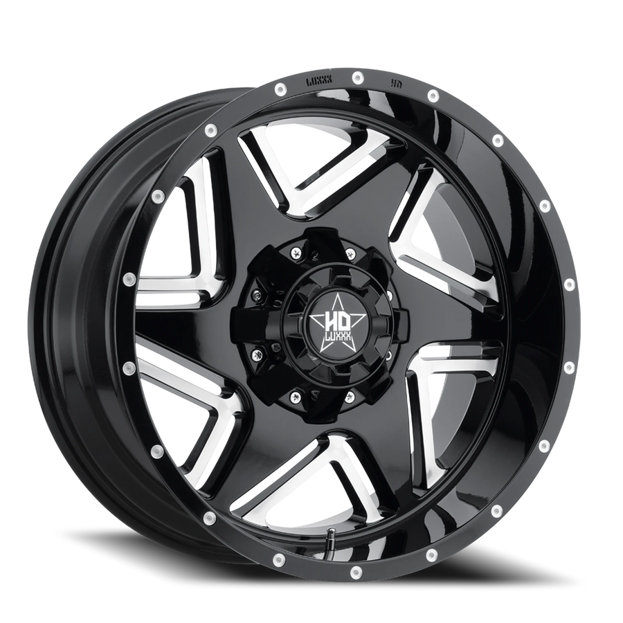 LHD2 20X10 8X170 -18 125 Gloss Black Milled