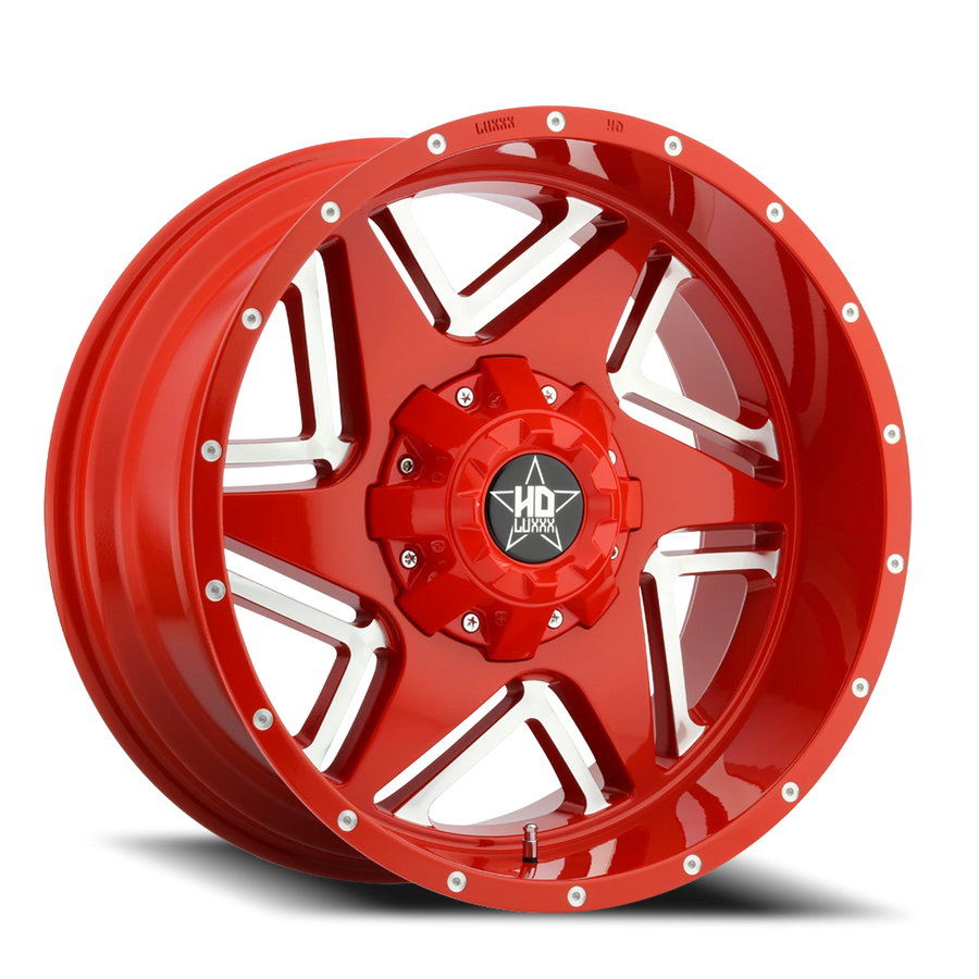 LHD2 20X10 8X180 -18 125 Red Milled