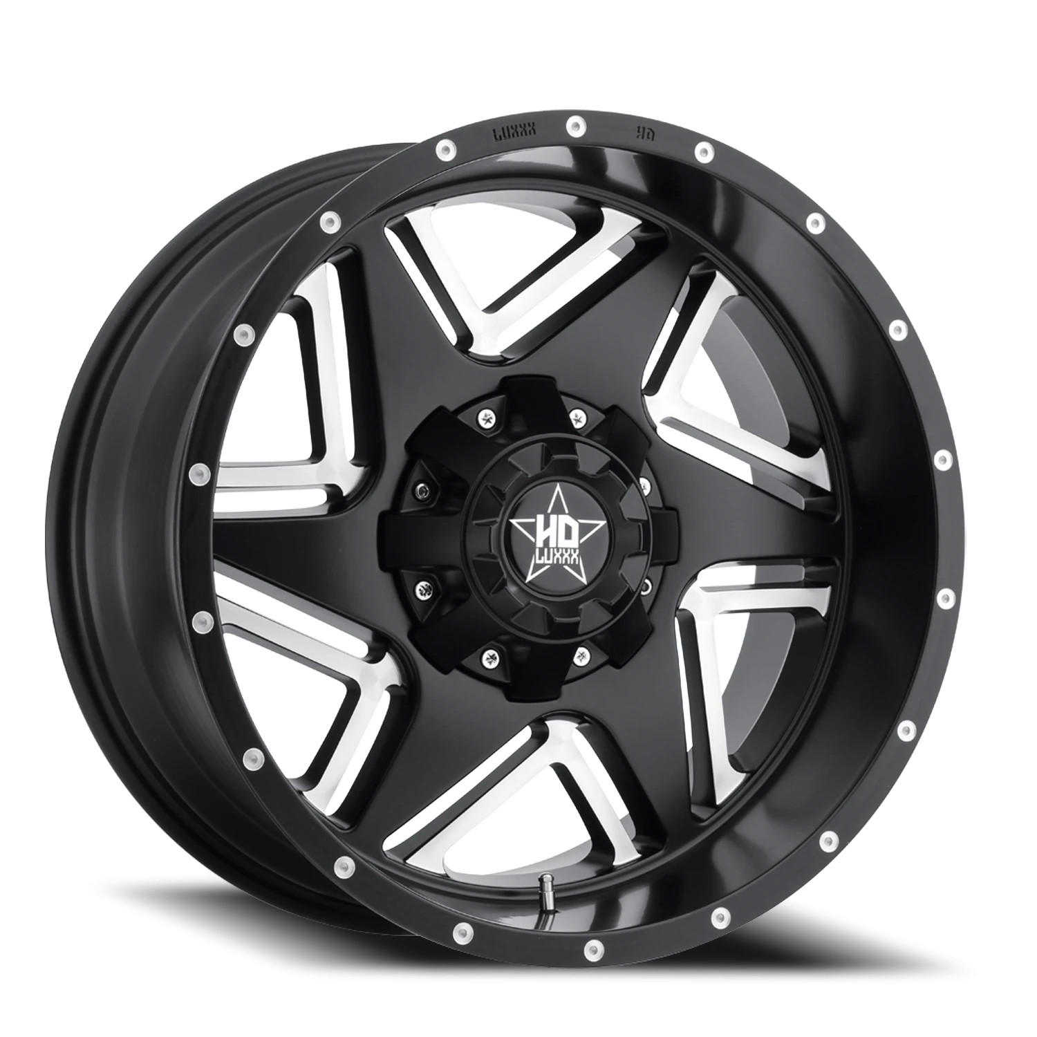 LHD2 20X10 8X165 -18 122.1 Satin Black Milled