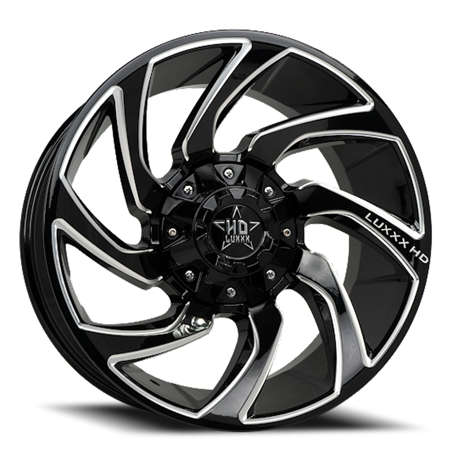 LHD32 20X10 8165/170 -18 125 Gloss Black Milled